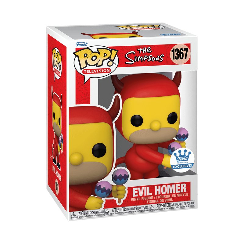 Evil Homer Funko Pop! Television The Simpsons Exclusive - Approx. 4.35" Collectible Vinyl Figure #1367 with Display Box Protector Case (PRE-ORDER)