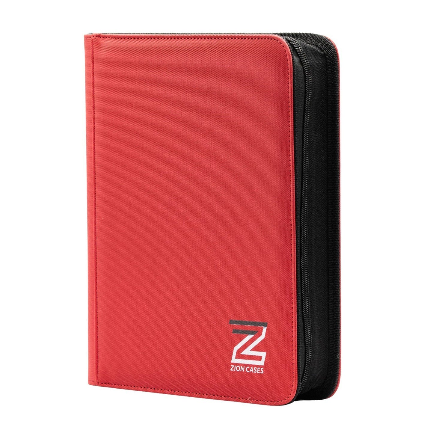 Zion Cases Diamond Texture Toploader Binder Red 4 Pocket Trading Card Album