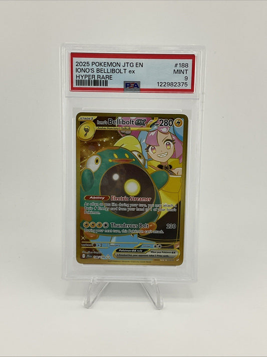 2025 POKEMON TCG - Journey Together Hyper Rare Iono’s Bellibolt ex 188/159 PSA 9