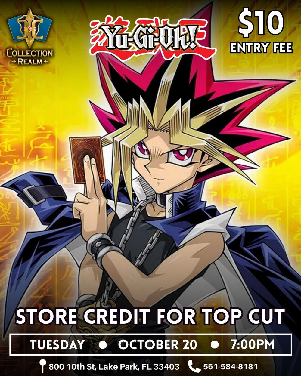Yu-Gi-Oh! TCG Tournament – October 20 2026 (Tuesday 7PM)