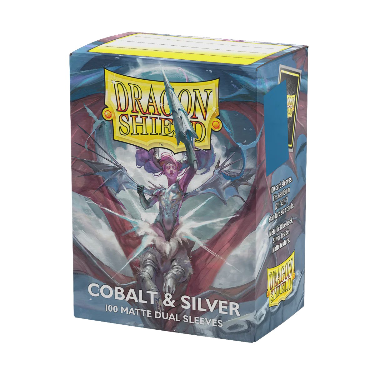 Dragon Shield D.Matte Sleeves Cobalt & Silver 100ct