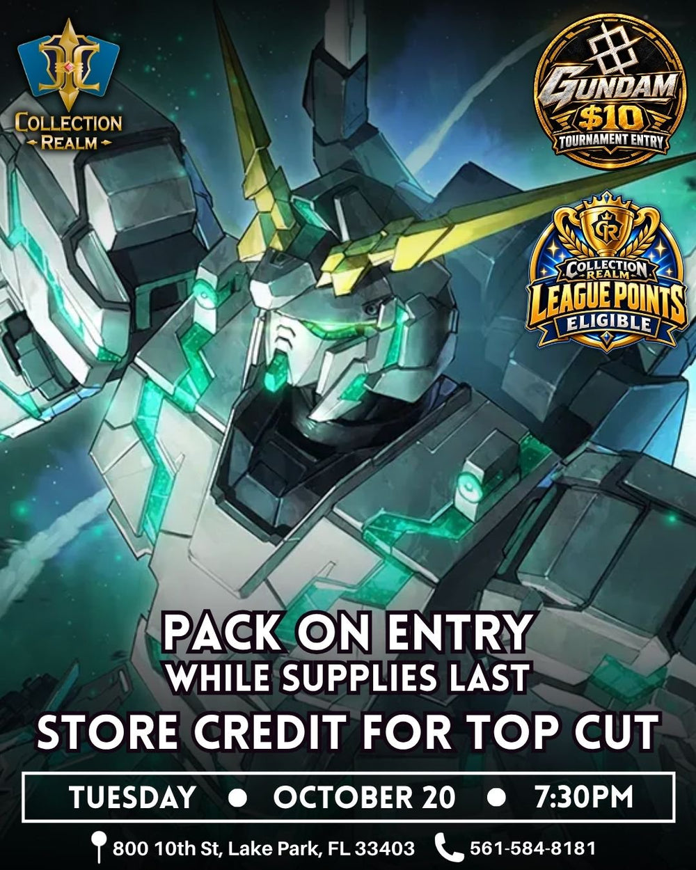 Gundam TCG League Points Eligible Event – October 20 2026 (Tuesday 7:30PM)