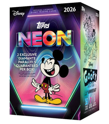 Topps Disney Neon Value Blaster Box 2026 Trading Cards TCG Collectibles Card Game Collector Booster Display Box