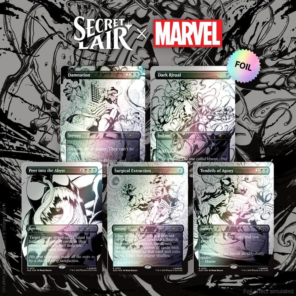 MTG Secret Lair X Marvel Venom Unleashed INKS Magic cards pack