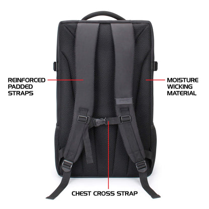 ENHANCE Board Game Backpack - Reinforced Rigid Board Game Storage with Padded Shoulder Straps, Carrying Handle, and Accessories Pockets for Dice, Cards, More - Fits and Protects Tabletop Adventures