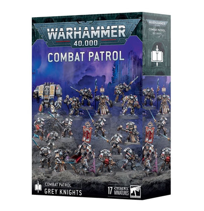 Warhammer 40K Combat Patrol Grey Knights Army Set – 17 Miniatures Including Castellan Crowe, Strike Squad, Brotherhood Terminators & Venerable Dreadnought