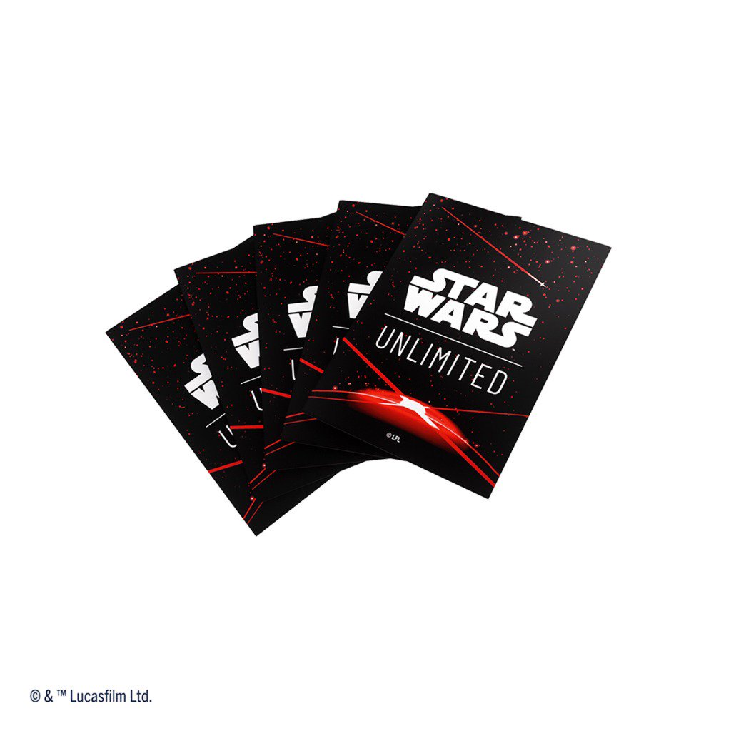 Star Wars: Unlimited Art Sleeves Cardback Red, 60 Matte Card Sleeves with 1 Clear Leader Sleeve, Officially Licensed Card Protectors for TCG, LCG and Standard Size Card Games