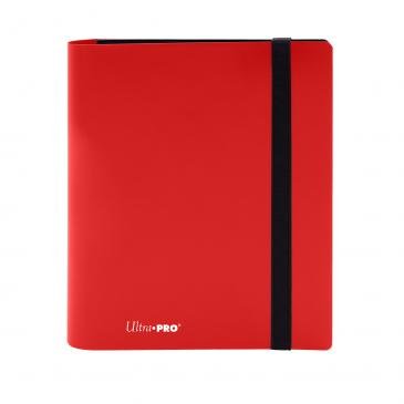 Ultra PRO 4-Pocket PRO Binder – Apple Red | Side-Loading Trading Card Album | Holds 160 Cards | Archival-Safe, Non-PVC Material