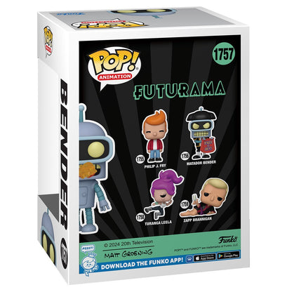 Bender Funko Pop! Animation: Futurama - 1 in 6: CHANCE OF CHASE- Approx. 4 1/2" Collectible Specialty Series Exclusive Vinyl Figure #1757 with Window Display Box