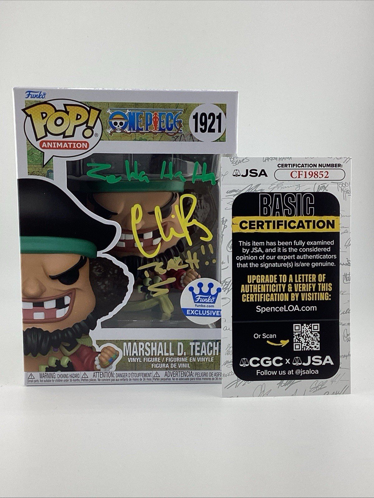 Funko Pop! One Piece - Marshall D. Teach - Funko Excl Signed Chris R #1921