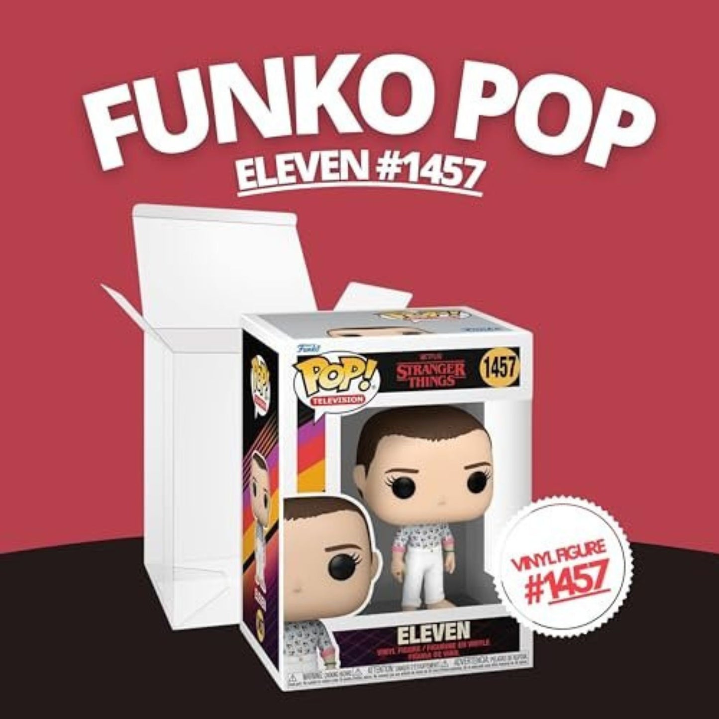 Eleven Funko Pop! Stranger Things - Vinyl Figure # 1457 with Display Box Protector Case