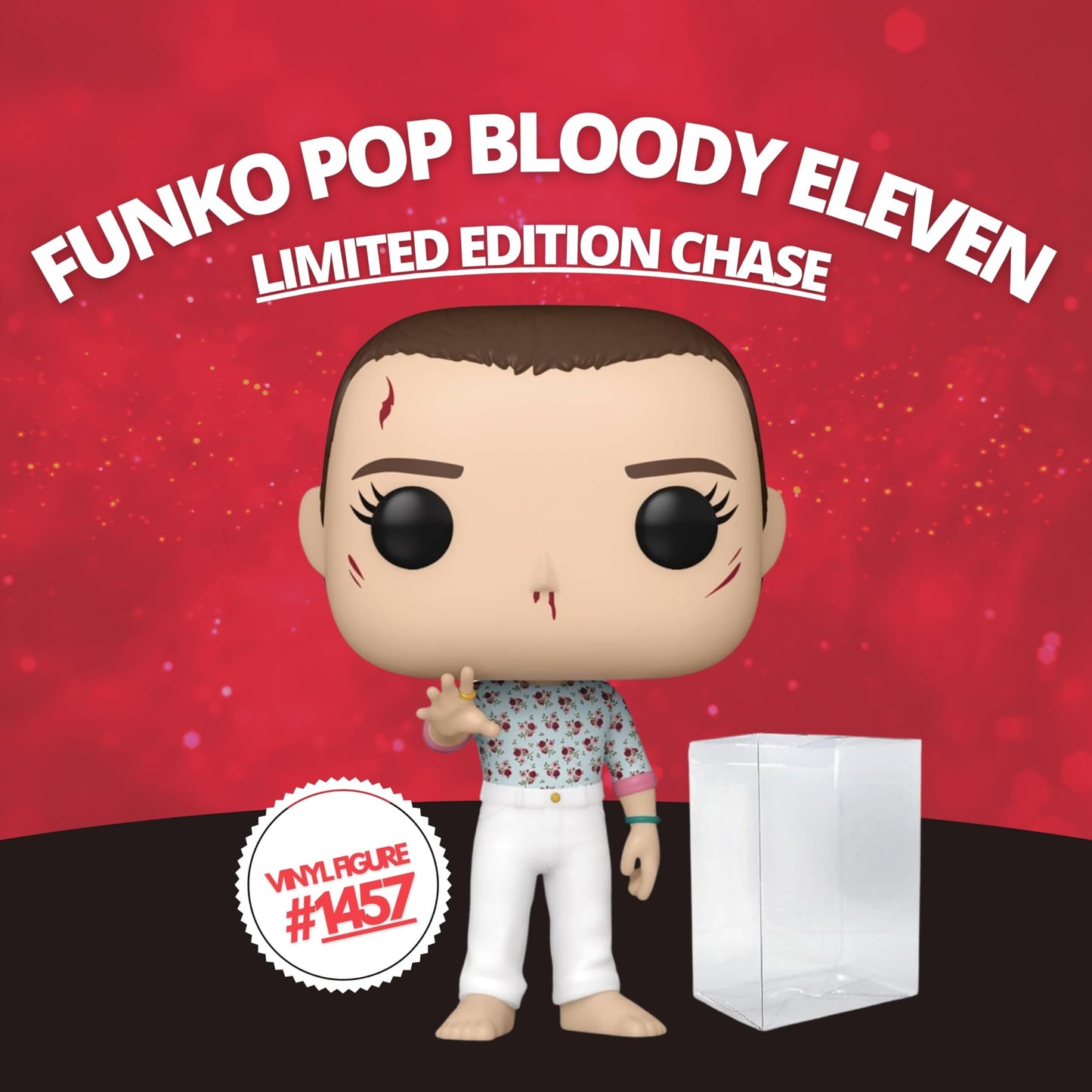 Bloody Eleven Funko Pop! Television Stranger Things - Chase Limited Edition Vinyl Figure #1457 with Display Box Protector Case