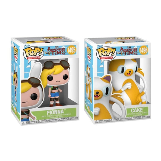 Adventure Time: Fionna and Cake Funko Pop! Television - Set of 2 (Cake #1496, and Fionna #1495) Collectible Vinyl Figures - Estimated Arrival: Oct. 2025 (PRE-SALE)