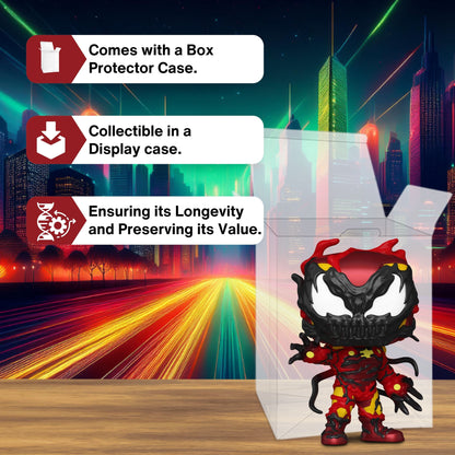 Carnage Iron Man Funko Pop! Marvel -  Approx. 4" Collectible Symbiote Fusion of Hero and Villain Vinyl Figure 1437 with  Display Box Protector Case