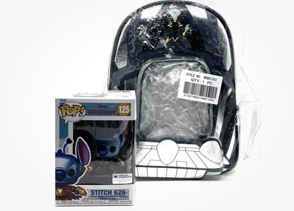 Funko Pop! Stitch 626 Metallic #125 LE 3000 & Loungefly Light Up Mini Backpack