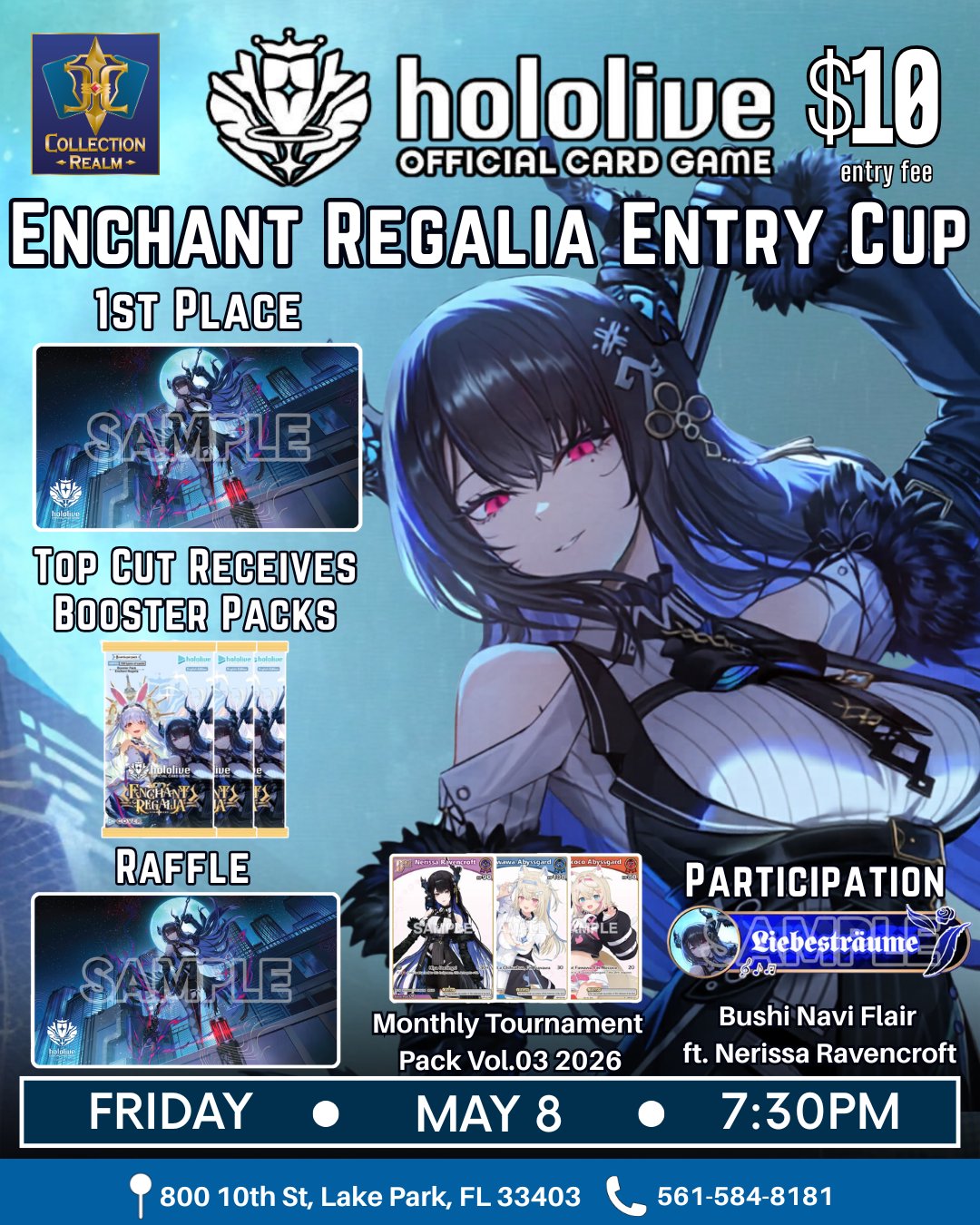 Hololive Card Game Enchant Regalia Entry Cup – May 8 (Fri) 7:30PM