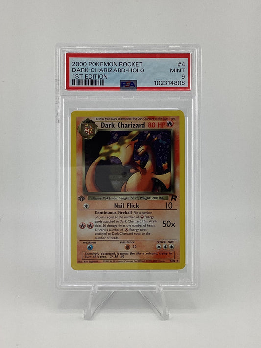 Pokémon 2000 Rocket Dark Charizard Holo 1st Edition #4 PSA 9 - Mint