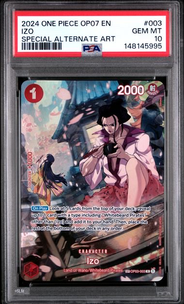 One Piece Izo OP07 SP PSA 10 5995