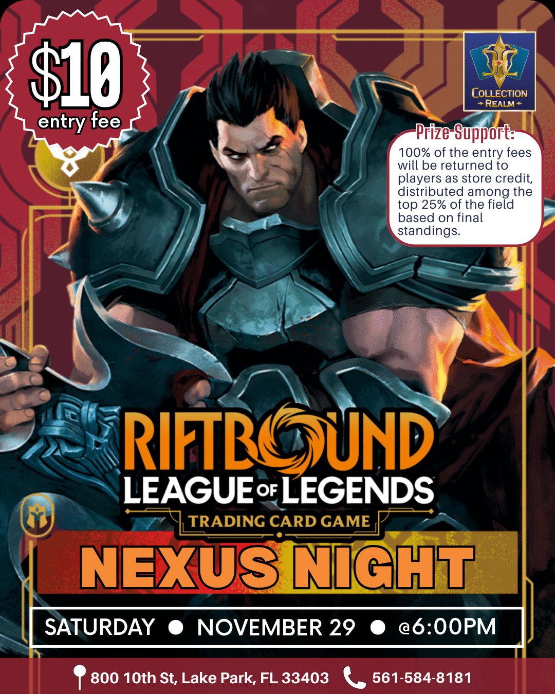 Riftbound League of Legends TCG – Nexus Night – Saturday, November 29, 6:00 PM