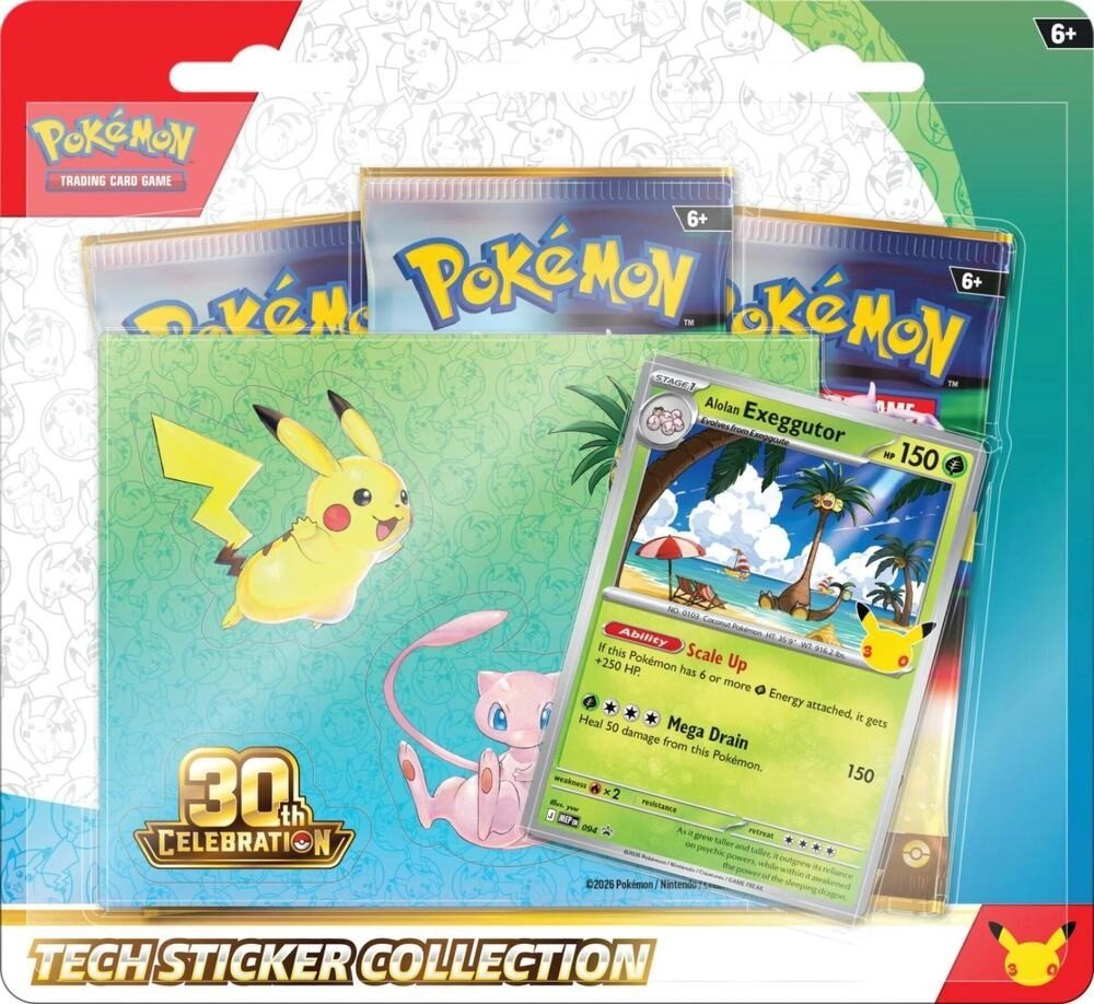 Pokémon TCG 30th Celebration Alolan Exeggutor Tech Sticker Collection PREORDER