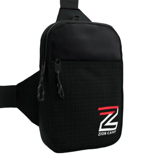 Zion Cases Sling 2.0 Premium Trading Card Bag (Black) - Waterproof Travel Crossbody Storage Pack with TSA Lock & Padded Comfort Straps for Slabs (PRE-ORDER)