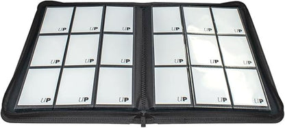 Ultra PRO Vivid Black Zippered PRO Binder 9 Pocket 360 Card Storage Album