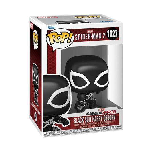 Black Suit Harry Osborn Funko Pop! Marvel Spider-Man 2 Gamer Verse - Approx. 3 1/4" Collectible Bobblehead Figure #1027 with Window Display Box