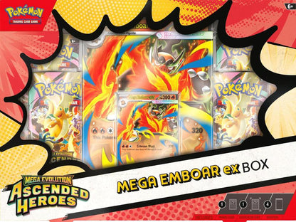 Pokemon TCG Mega Evolution Ascended Heroes Mega Emboar ex Box Trading –  COLLECTION REALM