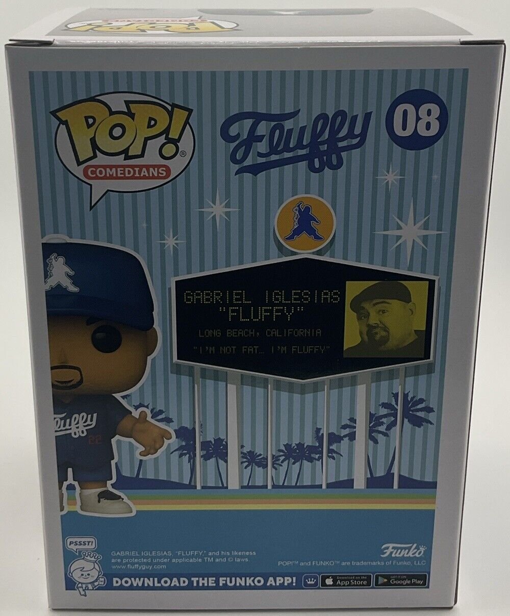 Funko Pop Stadium Fluffy #08 Comedians Gabriel Iglesias (Away) SIGNED