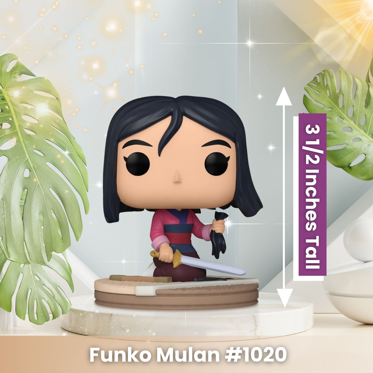 Mulan Funko Pop! Disney Ultimate Princess - Approx. 3 1/2" Collectible Vinyl Figure #1020 with Display Box Protector Case