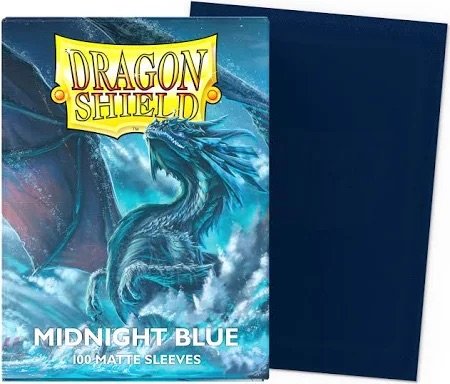 Dragon Shield durable matte card protector sleeves Midnight Blue color