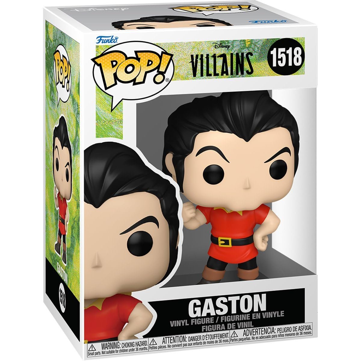 Gaston Funko Pop! Disney Villains Beauty and the Beast - Approx. 4 1/4" Collectible Vinyl Figure #1518 with Display Box Protector Case