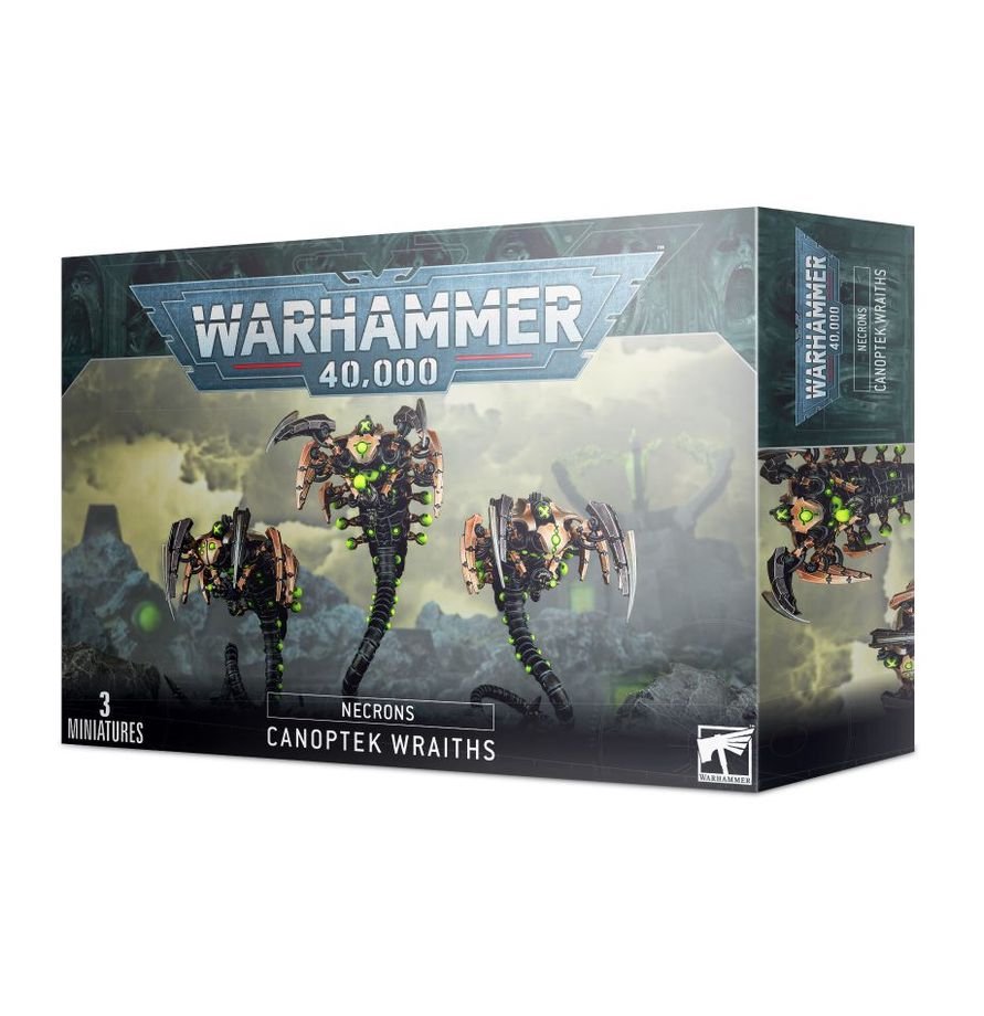 Warhammer 40,000 Necrons Canoptek Wraiths Miniatures Set – Build 3 Deadly Phase-Shifting Units – Fast Close Combat Hunters with 50mm Bases – Warhammer 40K Necron Army Model Kit