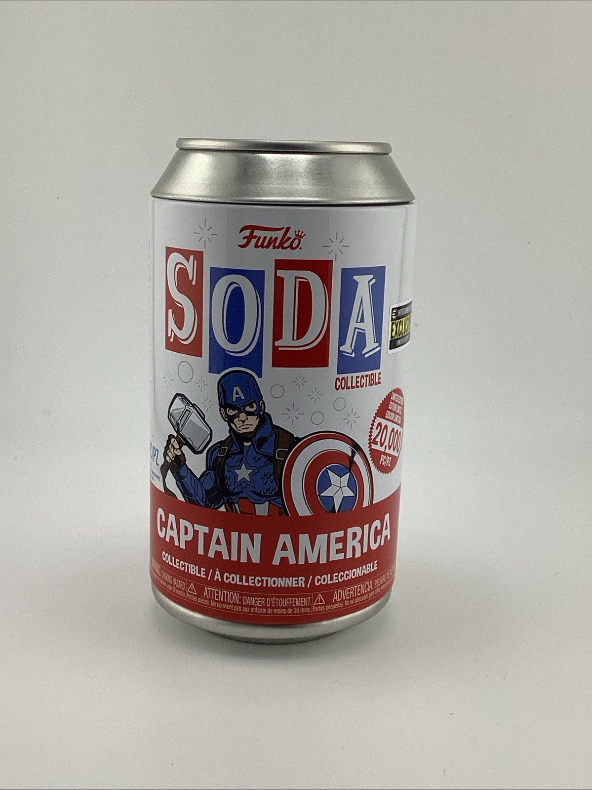 FUNKO POP SODA CAPTAIN AMERICA AVENGERS ENDGAME METALLIC CHASE MARVEL 2023 MINT