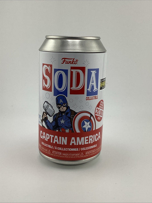 FUNKO POP SODA CAPTAIN AMERICA AVENGERS ENDGAME METALLIC CHASE MARVEL 2023 MINT