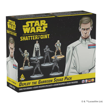Star Wars Shatterpoint Deploy the Garrison Squad Pack – Director Krennic, Death Troopers & Shore Troopers – 6 Miniatures, Unit Stat, Stance & Order Cards (PRE-ORDER)