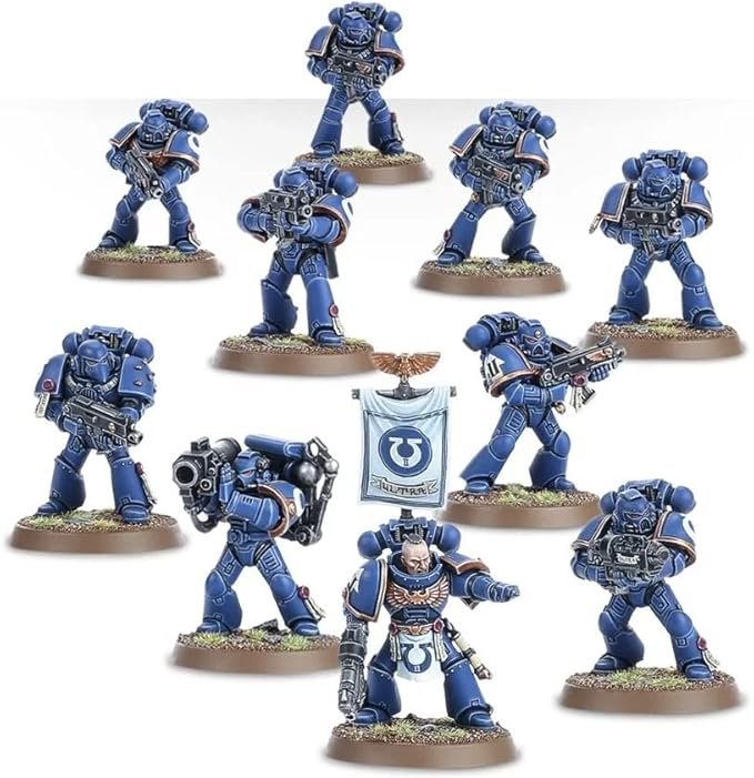 Warhammer 40,000 Space Marine Tactical Squad - 10 Miniatures