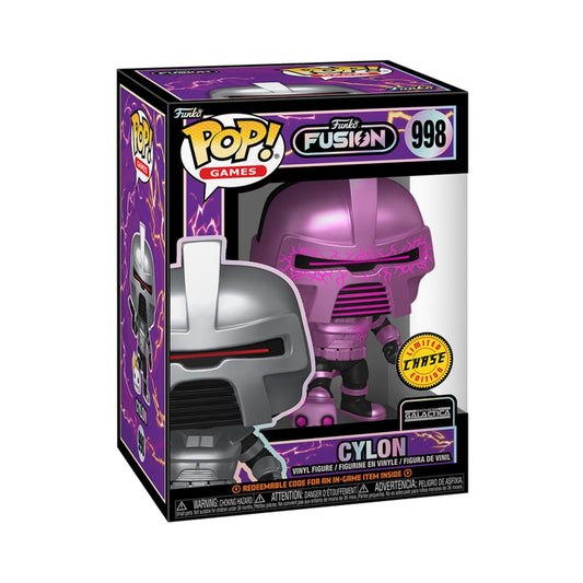 Cylon Funko Pop! Games Battlestar Galactica Villain - Funko Fusion Collectible Chase Limited Edition Vinyl Figure #998 with Window Display Box