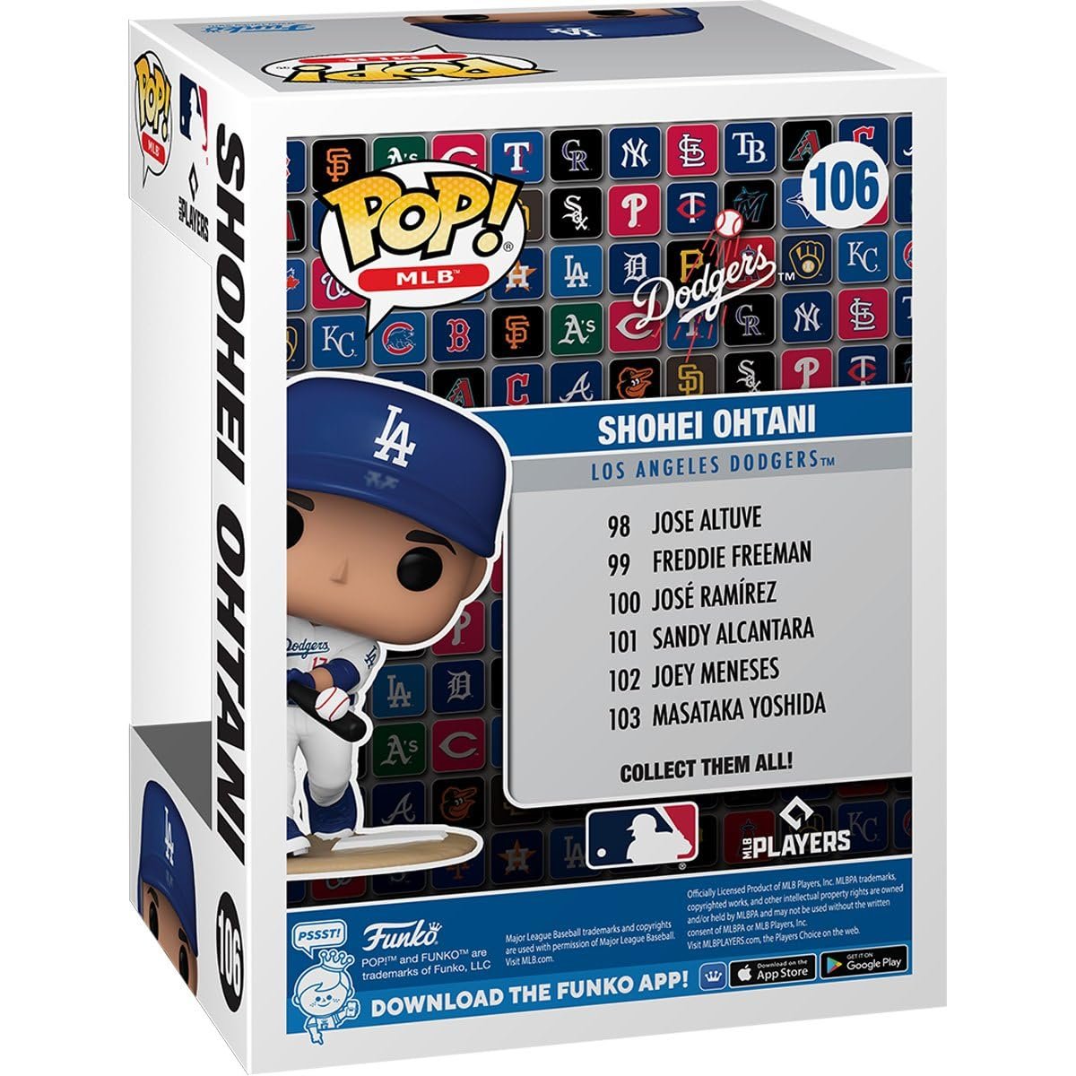 Shohei Ohtani (Home) Funko Pop! Baseball MLB Dodgers - Approx. 4 1/2" Collectible Vinyl Figure #106 with Window Display Box (PRE-ORDER)