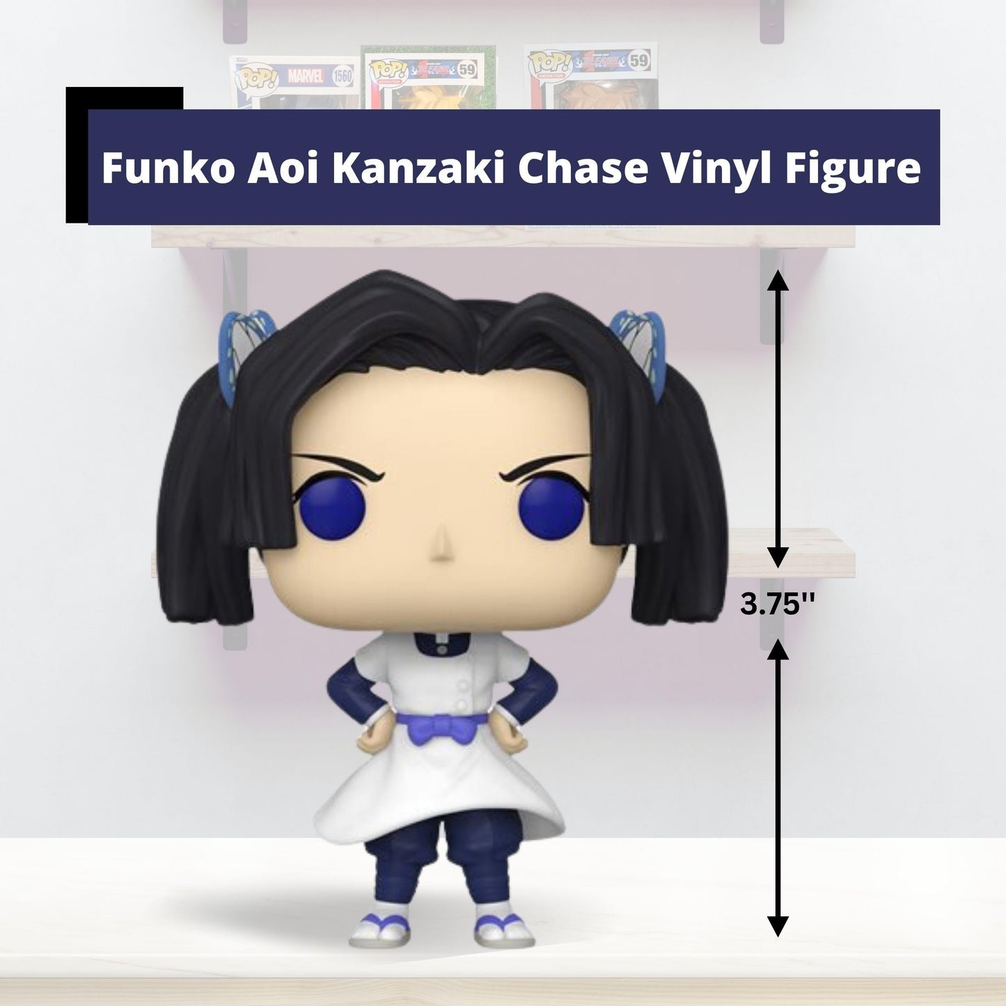 Aoi Kanzaki Funko Pop! Demon Slayer - Chase Limited Edition Vinyl Figure # 1535 with Display Box Protector Case