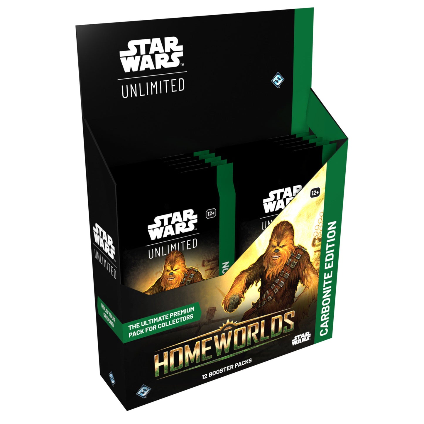 Star Wars Unlimited Homeworlds Carbonite Booster Display, 12 Premium Booster Packs with Hyperspace, Foil, Prestige & Variant Cards, Trading Card Game Collectible (PREORDER - Release Date October 9, 2026)