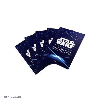 Star Wars: Unlimited Art Sleeves Cardback Blue, 60 Matte Card Sleeves with 1 Clear Leader Sleeve, Standard Size Trading Card Sleeves for TCG & LCG Games