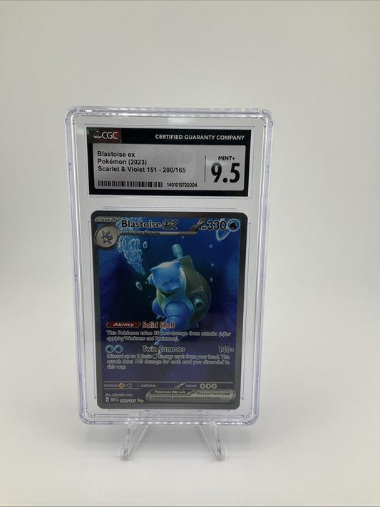 Blastoise ex 200/165 Scarlet Violet 151 CGC Graded 9.5 Pokemon Trading Card Game