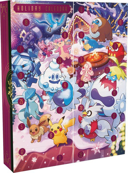 Pokémon TCG: Holiday Calendar 2025 – 25 Days of Surprises with 8 Festive Foil Cards, 6 Booster Packs, 7 Fun Packs, 2 Coins, 2 Sticker Sheets & Code Card – Seasonal Gift for Kids & Collectors - EA: Aug. 2025 (PRE-SALE)