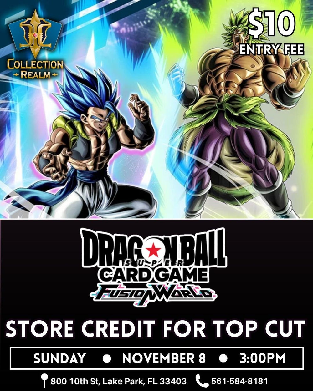 Dragon Ball Super Card Game: Fusion World Tournament – November 8 2026 (Sunday) 3:00 PM