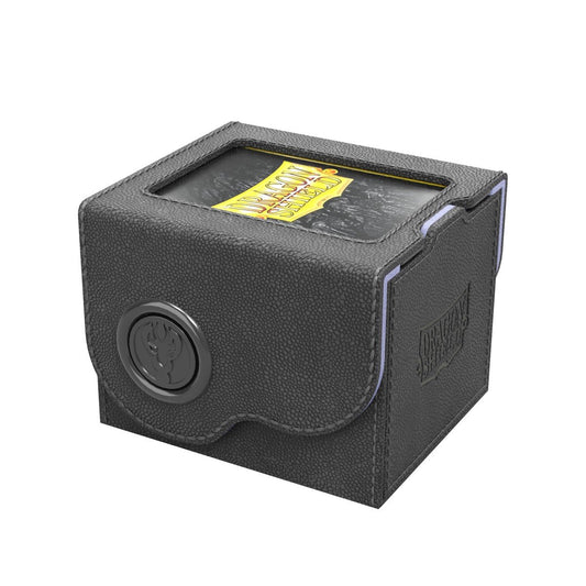 Dragon Shield Dragon Lock System Deck Box 100+ Black & Lilac – Magnetic Card Storage Case with Satin-Lined Interior, Dragon Skin Exterior, Display Window, Holds up to 130 Single-Sleeved Cards (PREORDER - Release Date July 10, 2026)