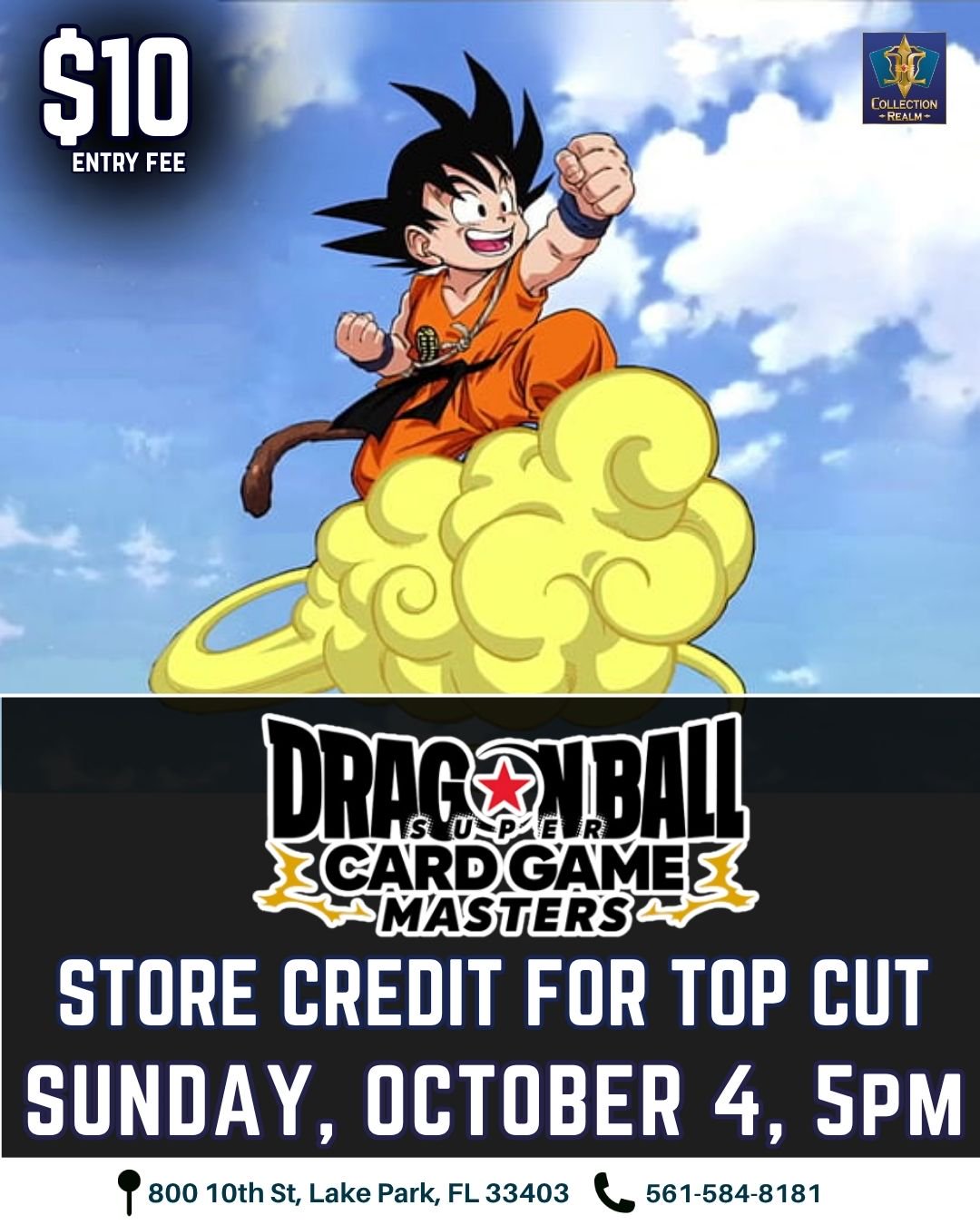 Dragon Ball Super Card Game Masters – October 4, 2026 (Sunday 5:00 PM)
