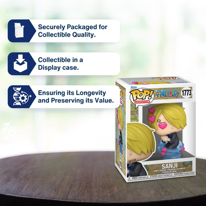 Sanji (2024) Funko Pop! Animation: One Piece - Straw Hat Pirates Crew - Approx. 4 1/4" Collectible Vinyl Figure #1773 with Window Display Box