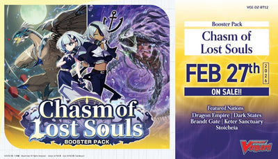 Cardfight!! Vanguard Divinez DZ-BT12 Chasm of Lost Souls Booster Box | 16 Packs x 7 Cards | 106 Types + Parallels | Skyride Manga Units Included (PRE-ORDER FEBRUARY)