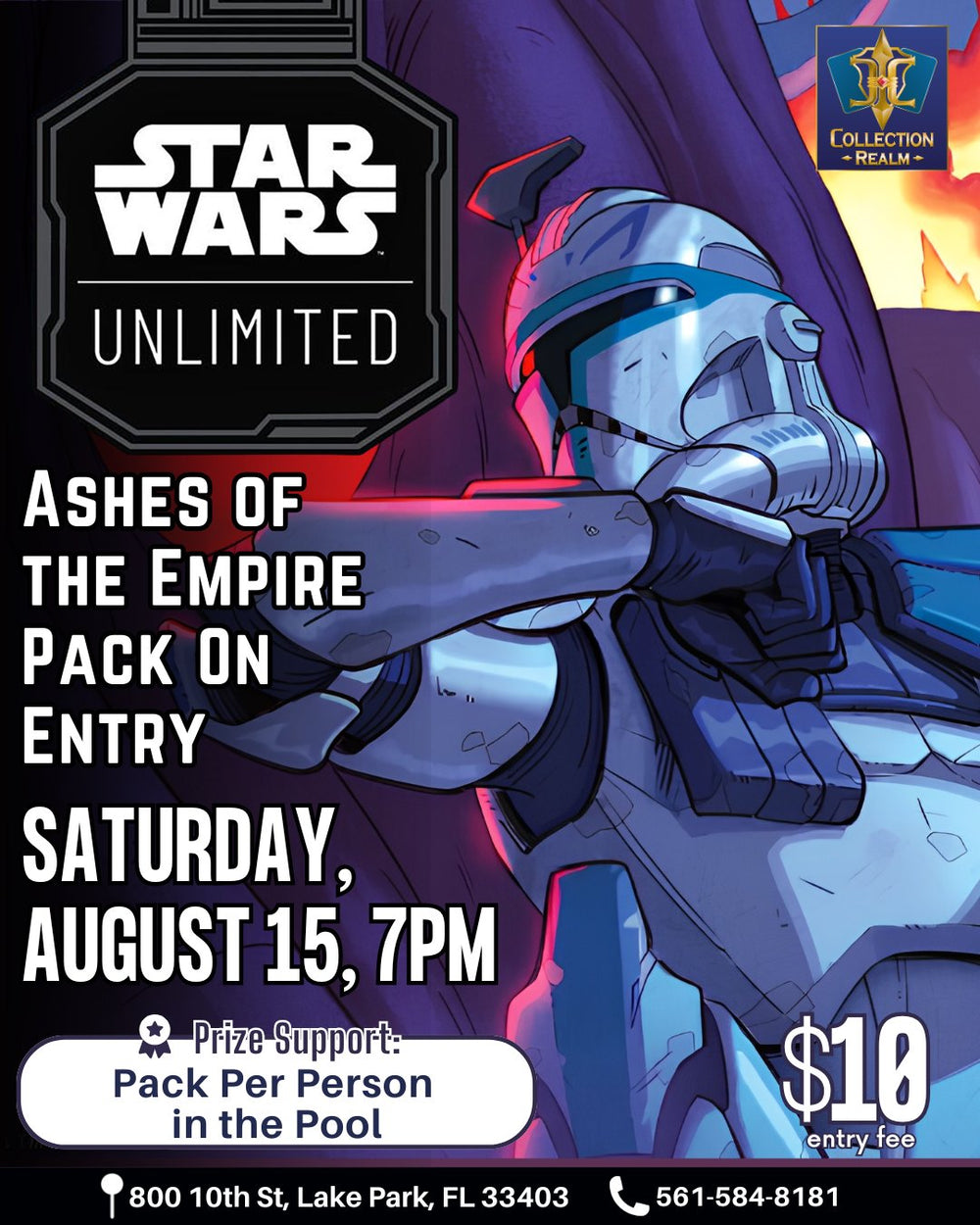 Star Wars Unlimited Tournament – August 15, 2026 (Saturday 7:00 PM)